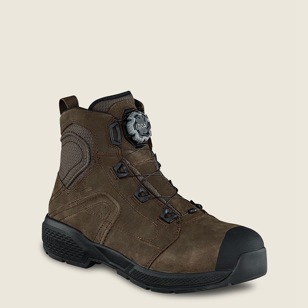 Red Wing Safety Bot Erkek - Exos Lite - 6-Inch Waterproof Toe - Koyu Kahverengi - 74NQIKGEW